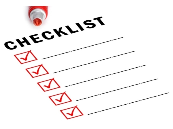 Checklist before you print